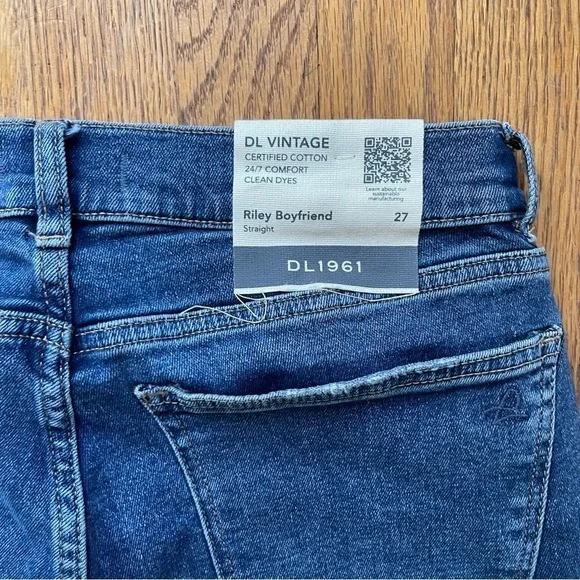 NEW DL1961 Riley Boyfriend Straight Vintage Jeans Size 27 NWT - Picture 8 of 9